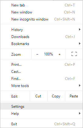 chrome settings chrome settings
