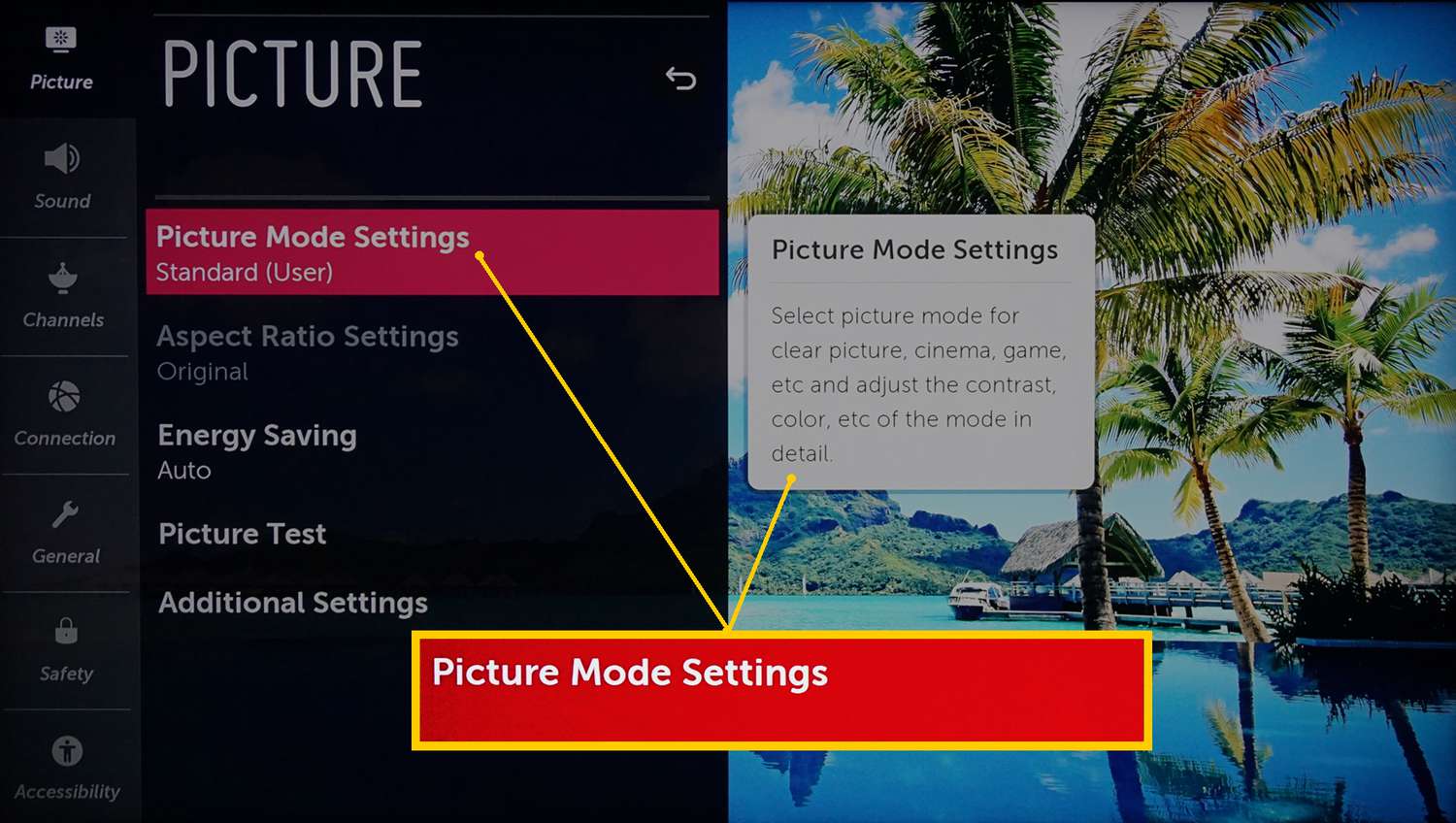 picture mode settings