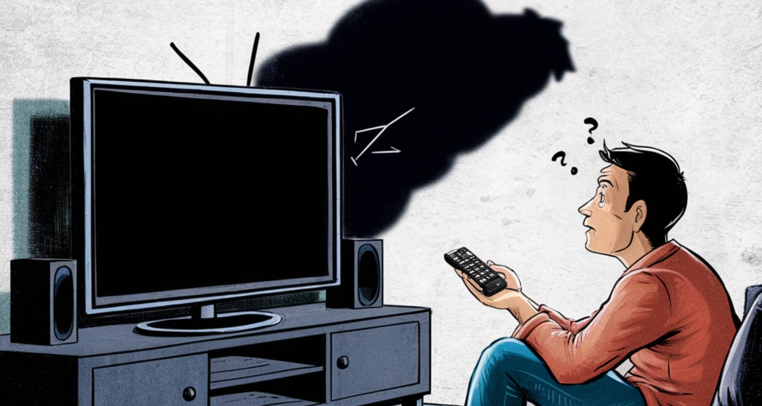 Why is my TV screen black but I can hear it? Why is my TV screen black but I can hear it?