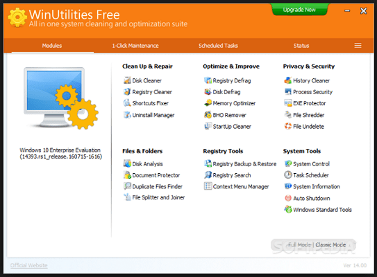 WinUtilities pc cleaning software