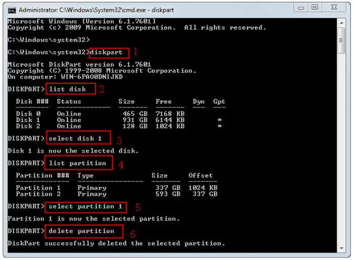 cmd clean disk command