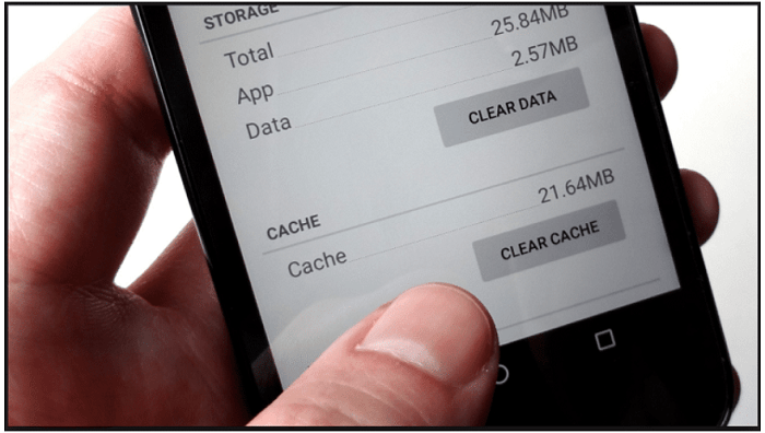 Clear All The Cache And Data