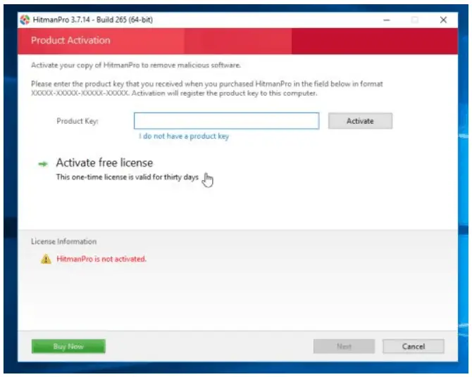 hitmanpro activate license ms alert