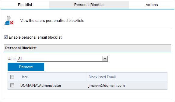 personal blocklist