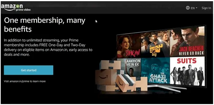 Amazon Prime Video app