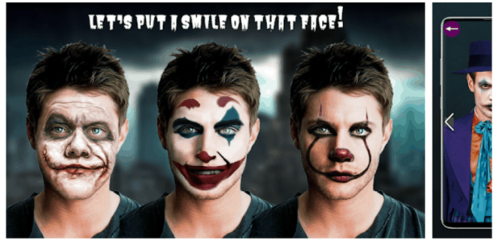 clown face changer app