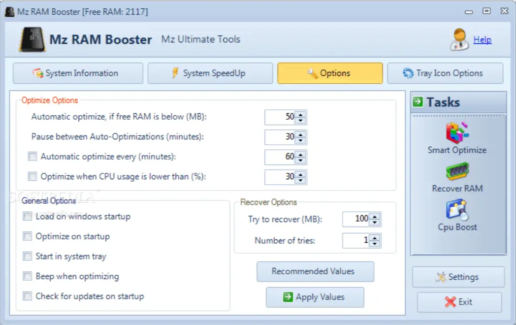 Mz ram booster как очистить оперативную память