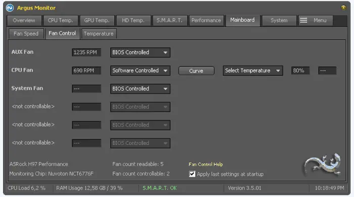 argus Monitor fan control app