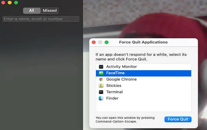 force quit applications