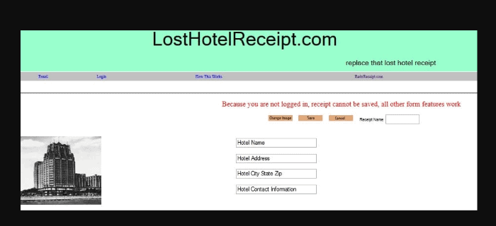losthotelreceipt.com