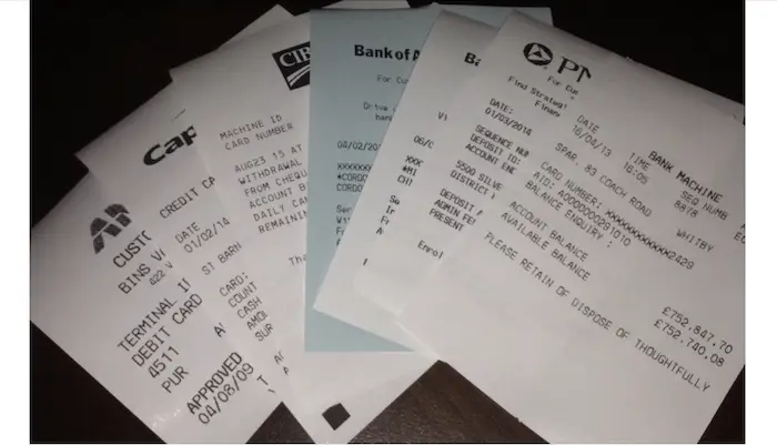 fake receipts