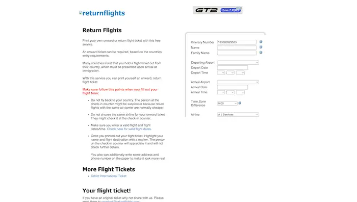 return flights