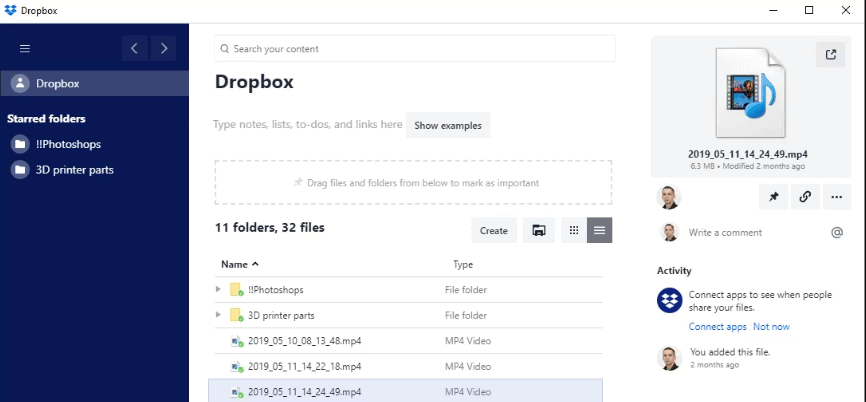 dropbox to open HEIC file