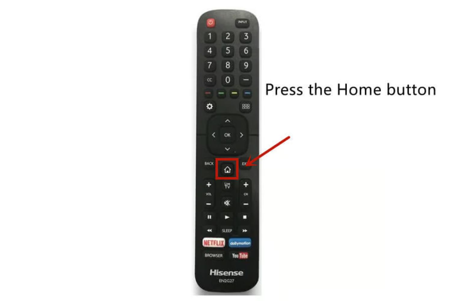 home button in remote