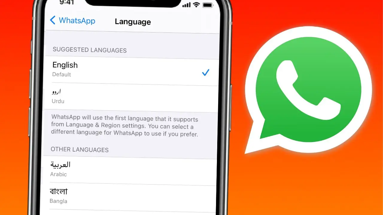 change whatsapp language in iphone