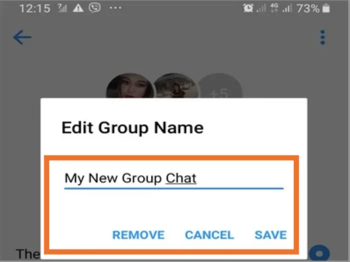 fb group name change in messenger