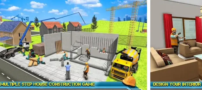 Modern Home Design & House Construction Games 3 D house building games