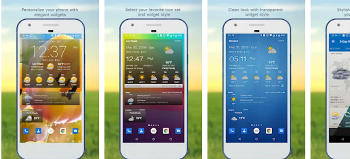 weather and widget clock for date and time widgets for android