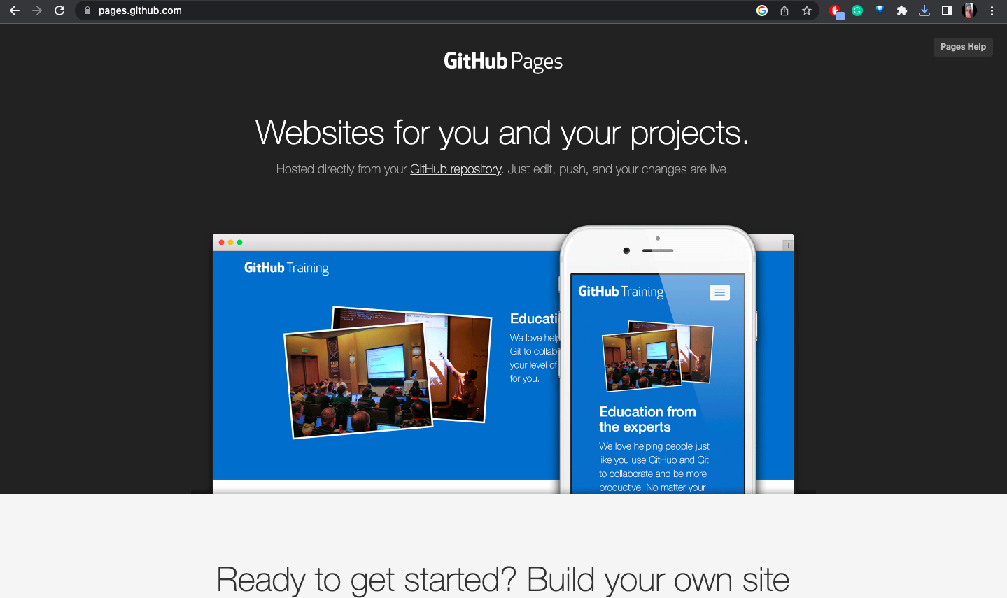 github webpage