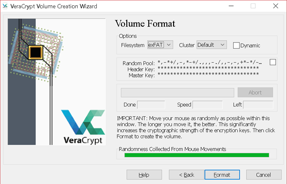 veracrypt volume creation wizard