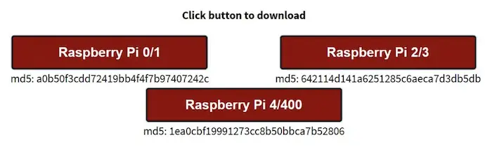 download any one of the raspberry version
