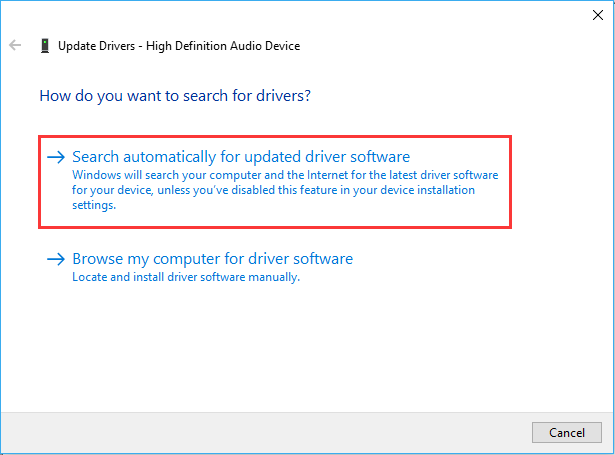 select update driver or pdate driver software.