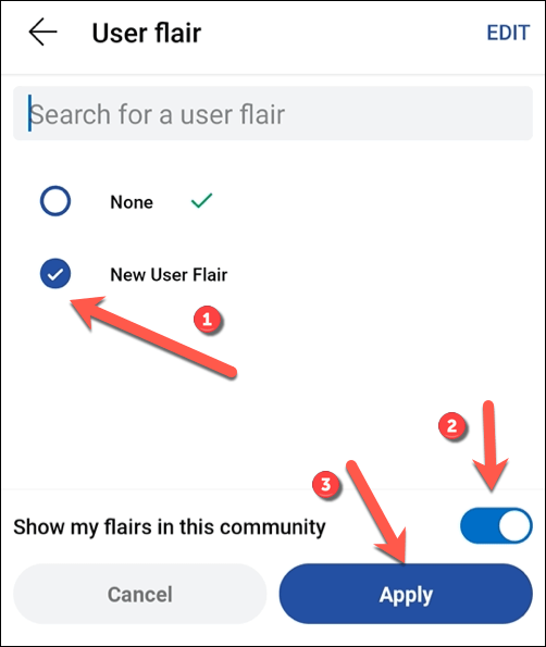 user flair