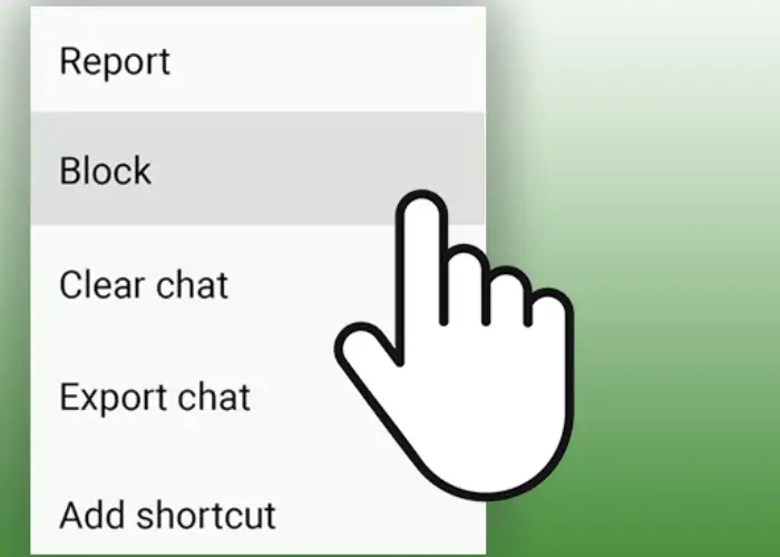 block option in whatsapp chat