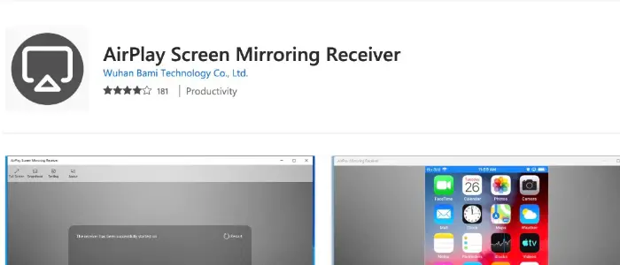 mirror receiver for airplay