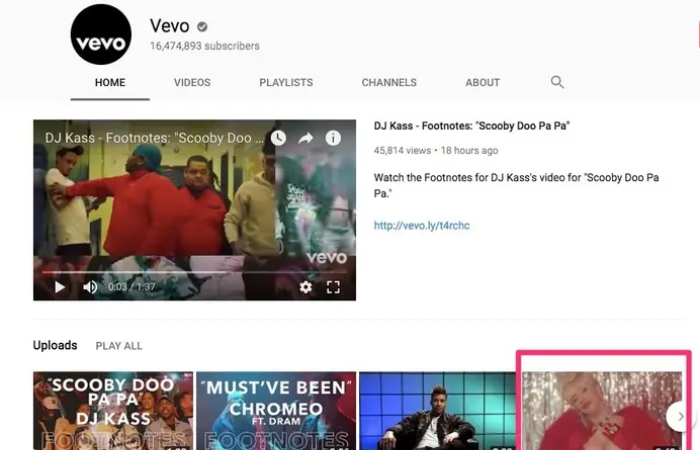 vevo channel on youtube