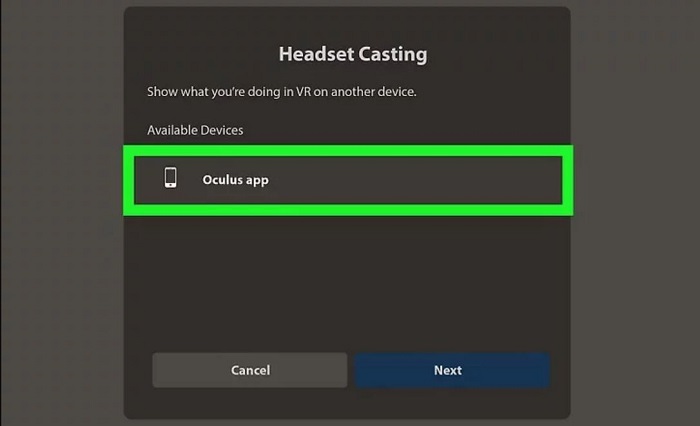 headset casting on phone