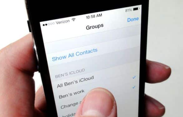 show all contacts