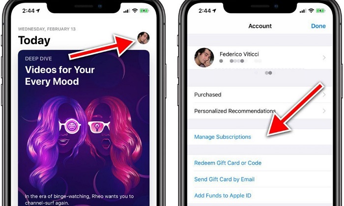 manage subscriptions on iphone
