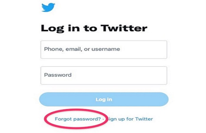 twitter forgot password