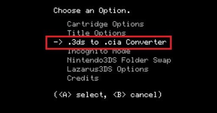 3ds to cia converters