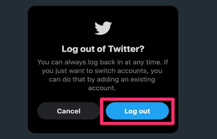 log out and log back in 