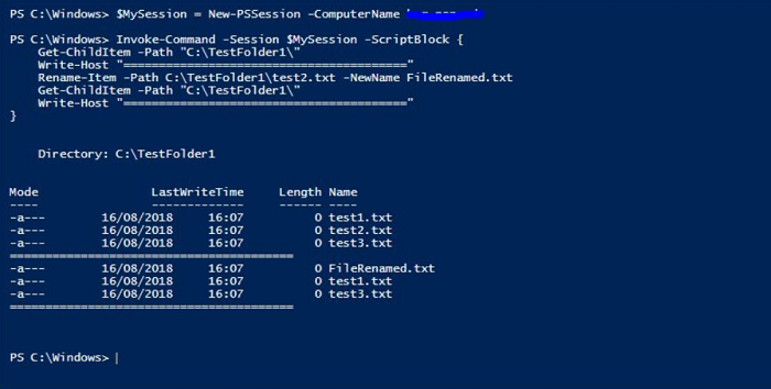 end powershell session
