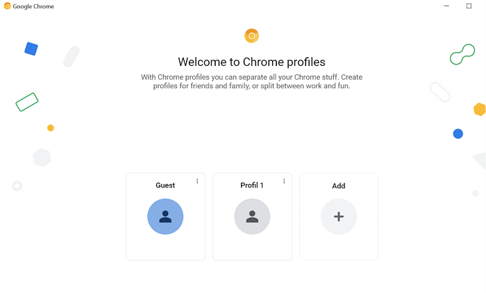 log in using your chrome profile