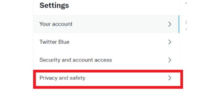 settings and privacy in twitter