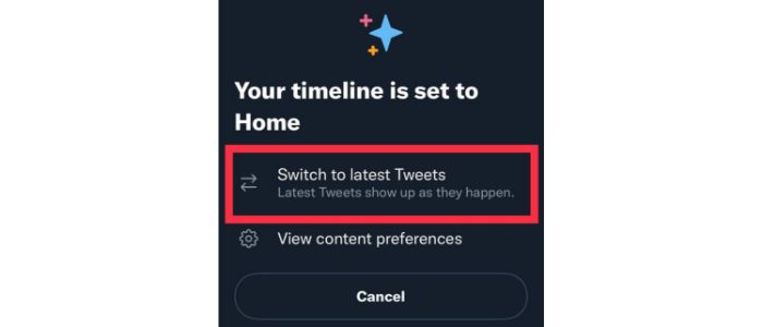 switch to latest tweets