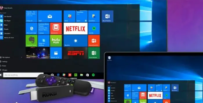 windows screen wil display on roku tv