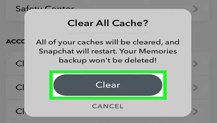 clear all cache