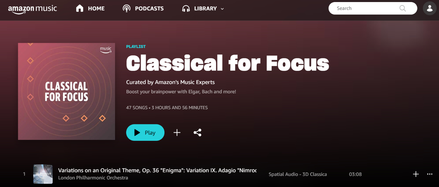 classical to focus playlist