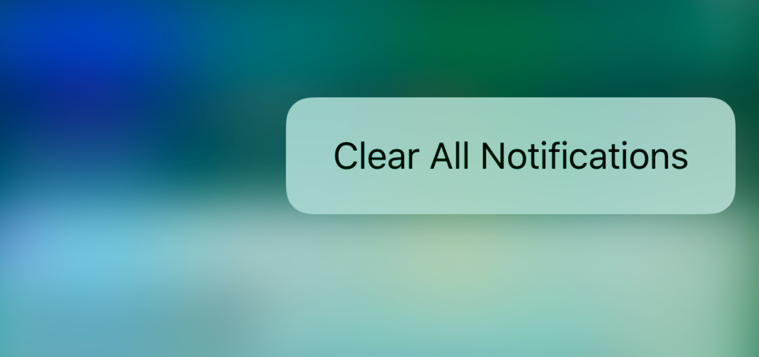 clear notification
