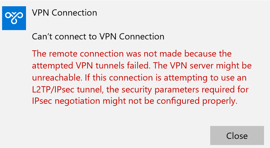 vpn connection issues