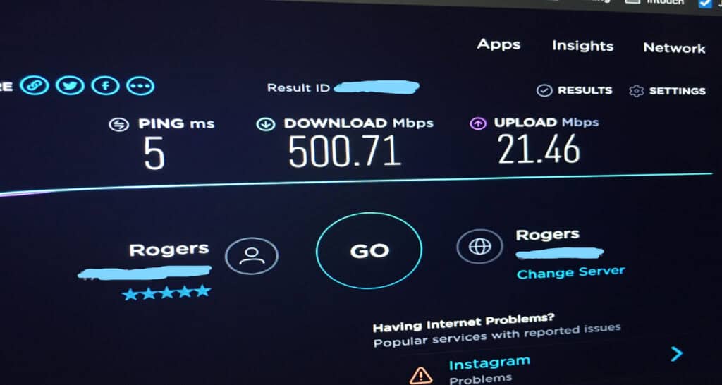 lg tv internet speed test