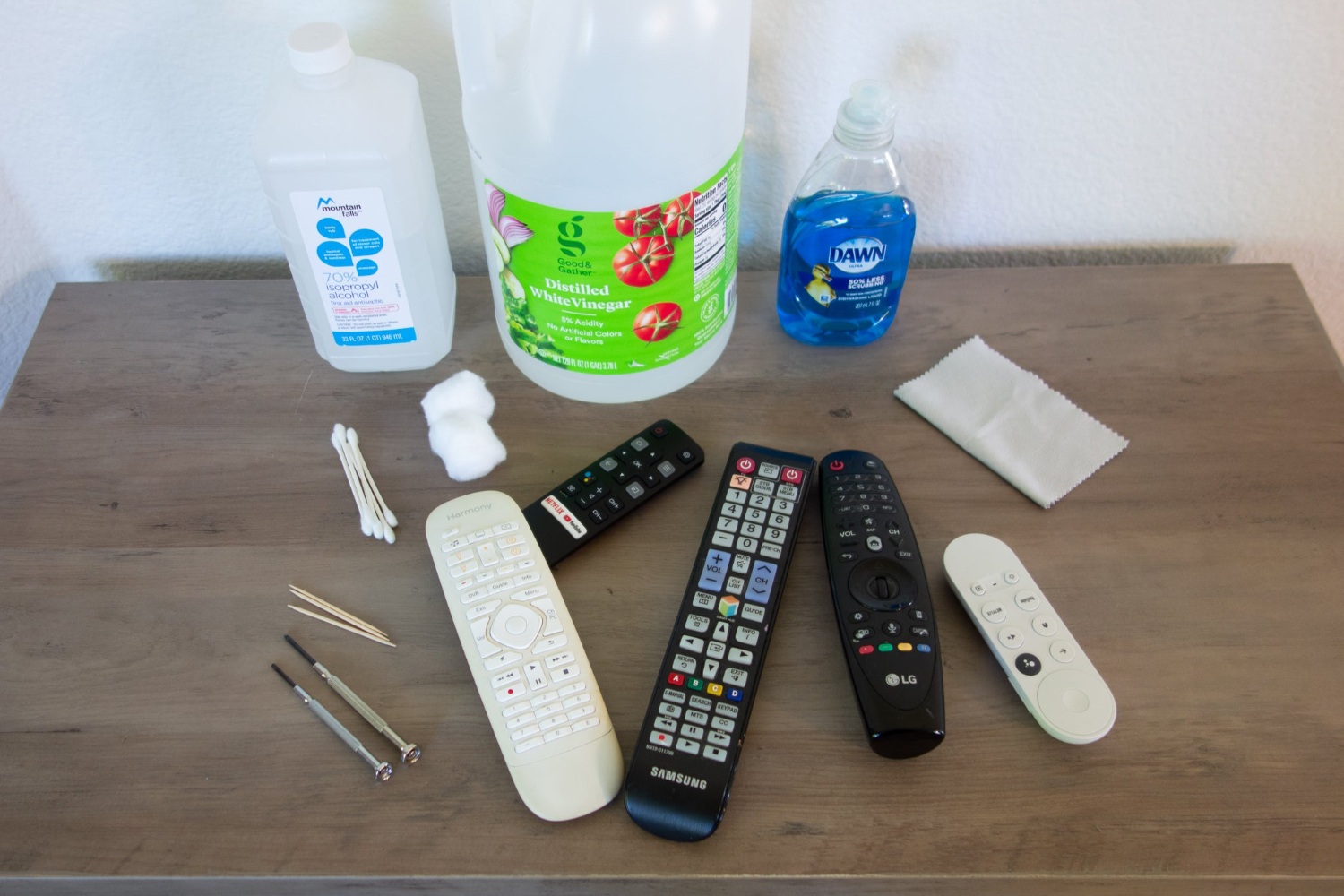Clean the buttons and surface of the remote control