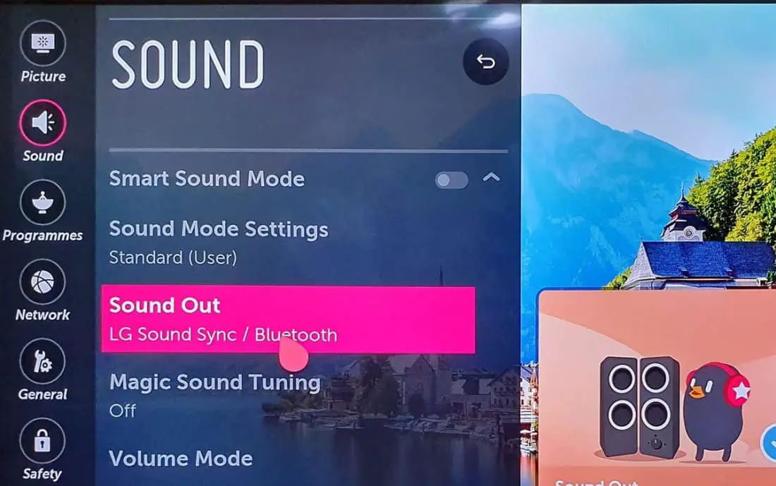 optimal sound settings for lg tv