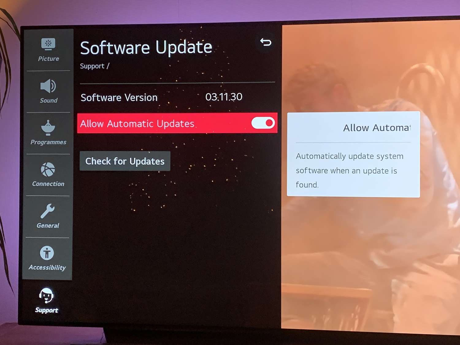 allow automatic update