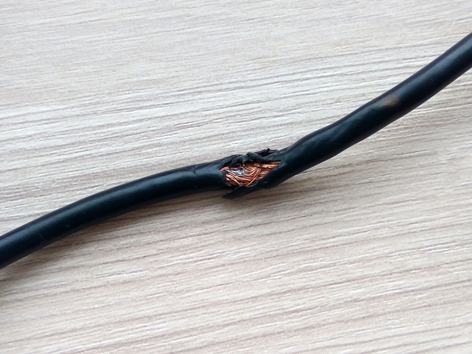 damaged cable